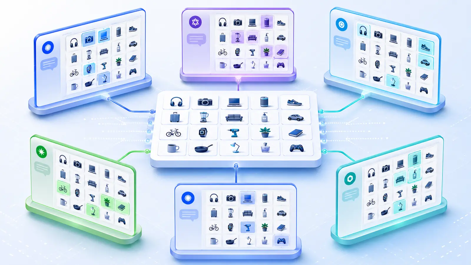 AI platforms highlighting different products in the same industry benchmark