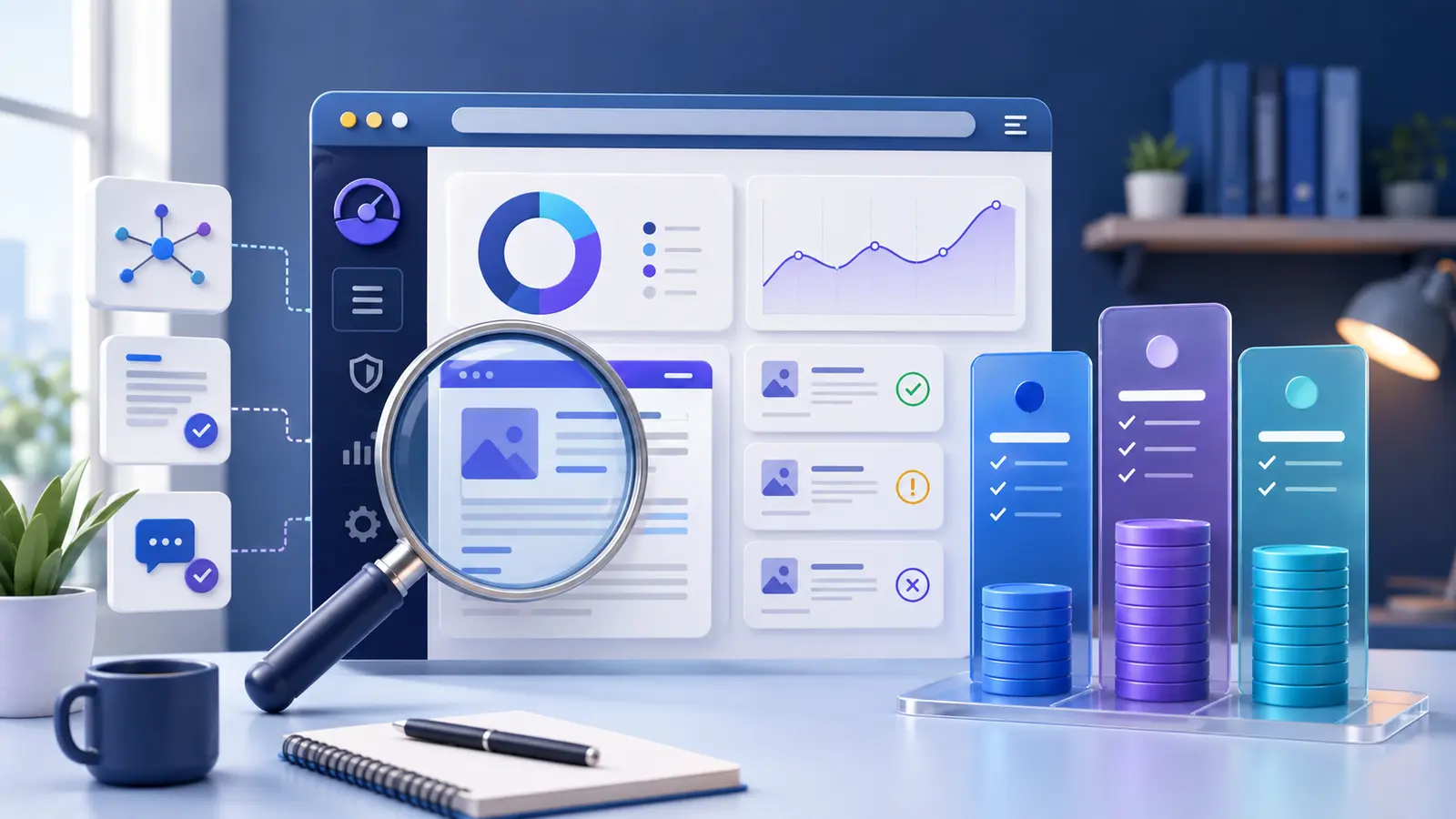 AI visibility audit cost illustrated with a website audit dashboard and budget comparison