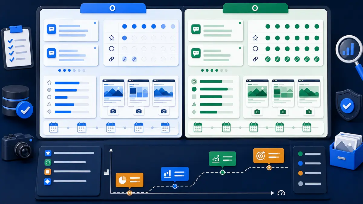 AI visibility audit evidence board with repeated prompts and citations