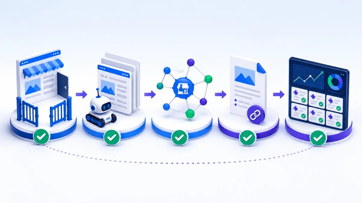 Five-layer AI visibility audit framework for a small business website