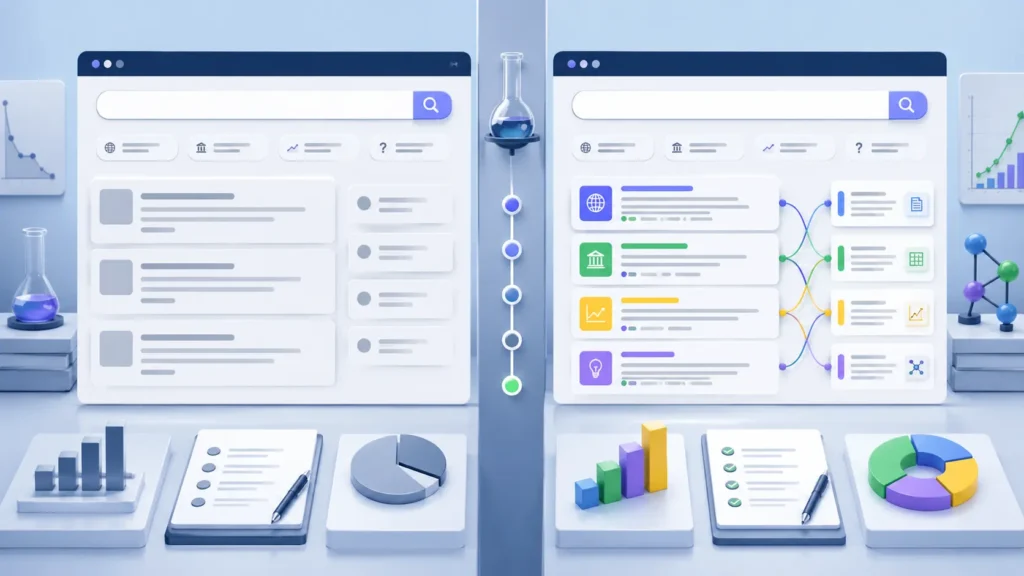 Controlled before and after test for a brand facts page