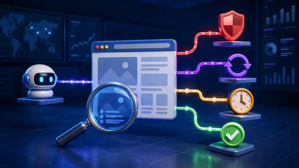 Discoverability scan troubleshooting for blocked access, redirect loops, timeouts and successful page checks