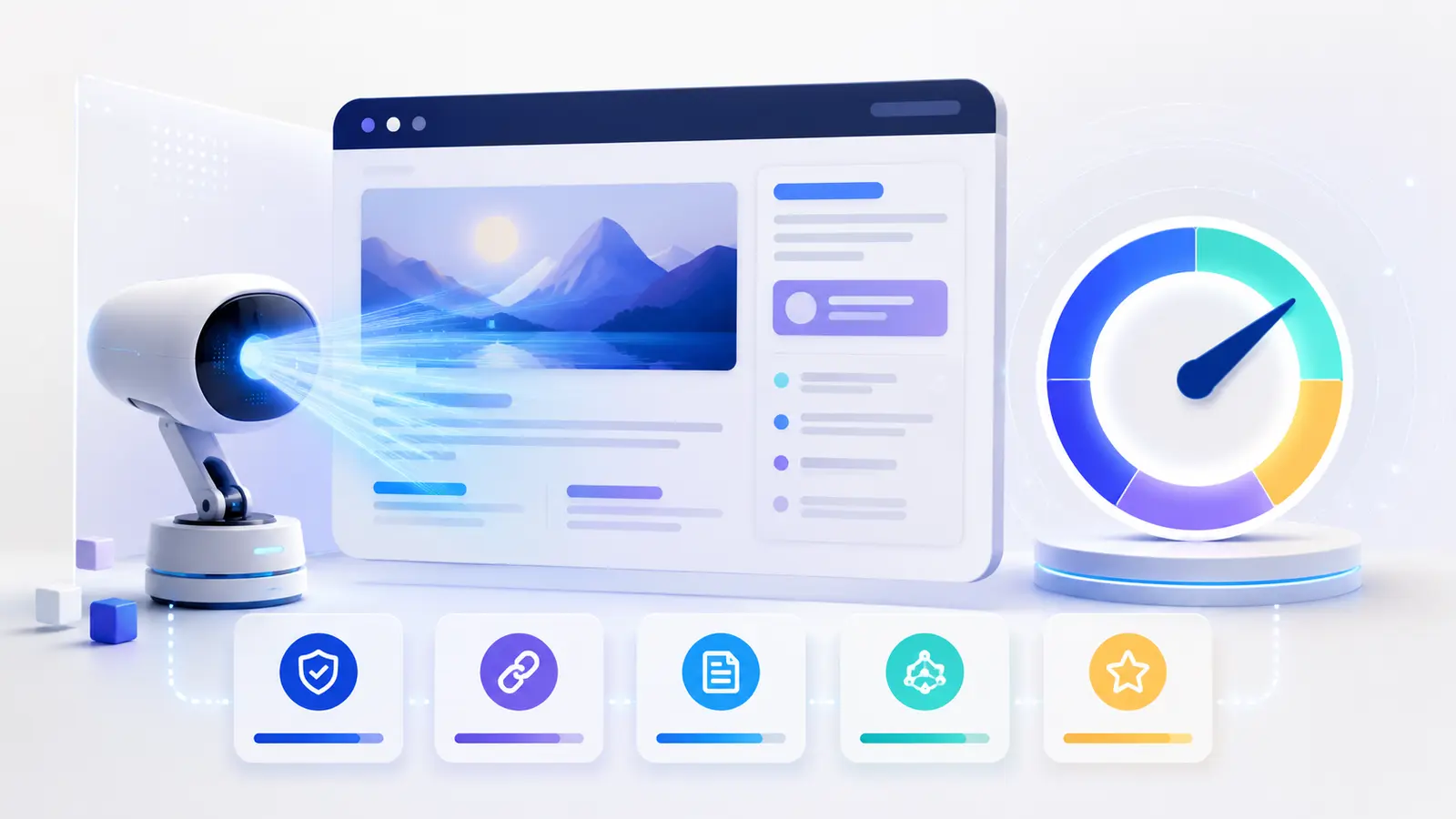 Free AI citation readiness grader scanning a webpage across five diagnostic dimensions