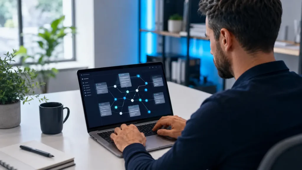 SEO specialist auditing internal links and crawl paths for AI search discovery