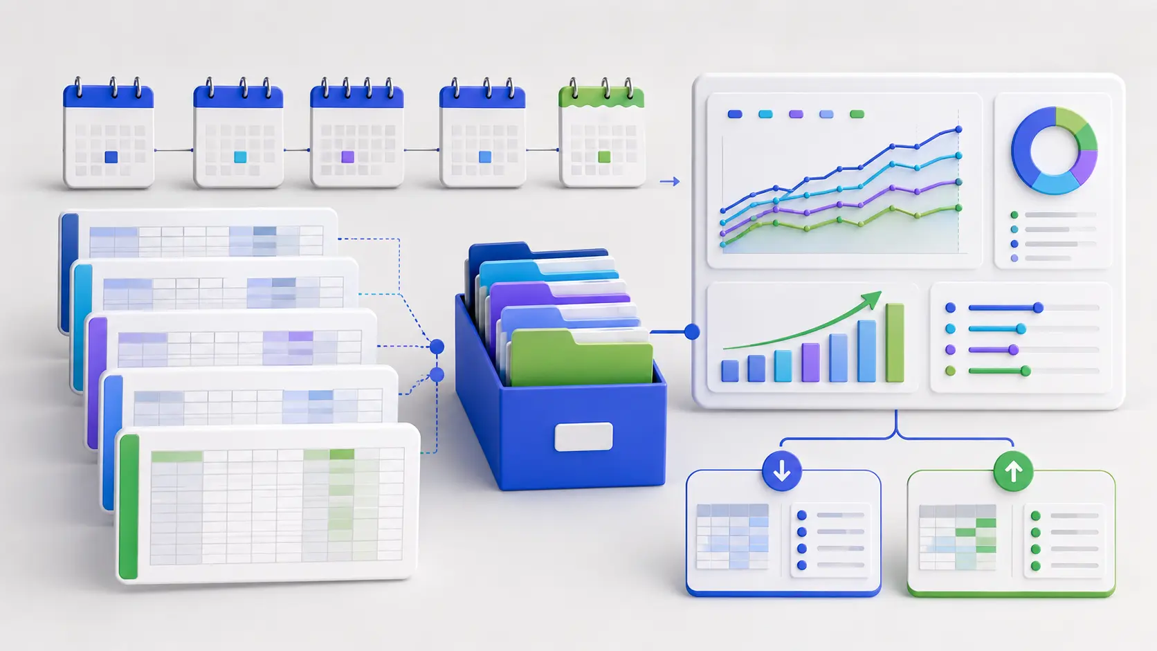Monthly AI citation reporting with versioned spreadsheet snapshots and trend comparisons